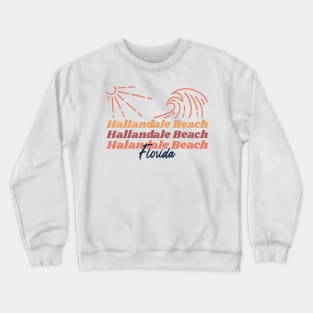 Sunshine and Waves Hallandale Beach, Florida Crewneck Sweatshirt